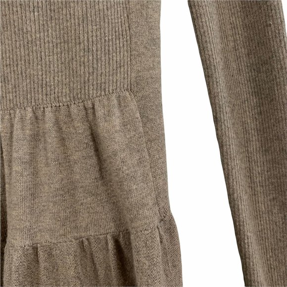 Anthropologie Guinevere Size S Hiking Ruffles Cashmere Blend Cardigan Open Front - Picture 6 of 8